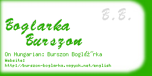 boglarka burszon business card